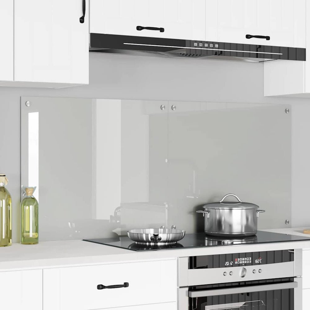Vidaxl keuken achterwand 2 pcs doorzichtig 70 x 60 cm gehard glas
