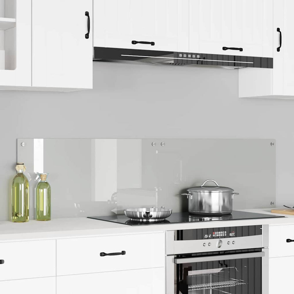 Vidaxl keuken achterwand 2 pcs doorzichtig 80 x 40 cm gehard glas