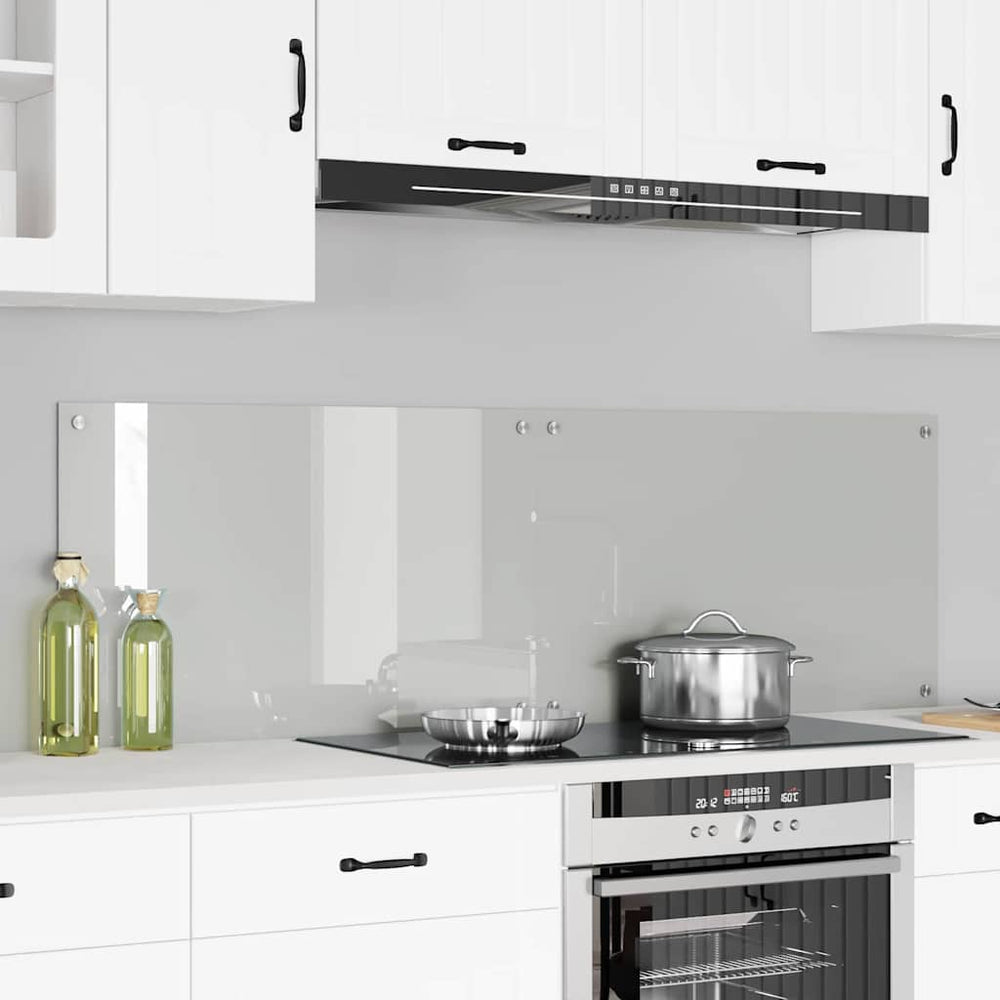 Vidaxl keuken achterwand 2 pcs doorzichtig 80 x 50 cm gehard glas