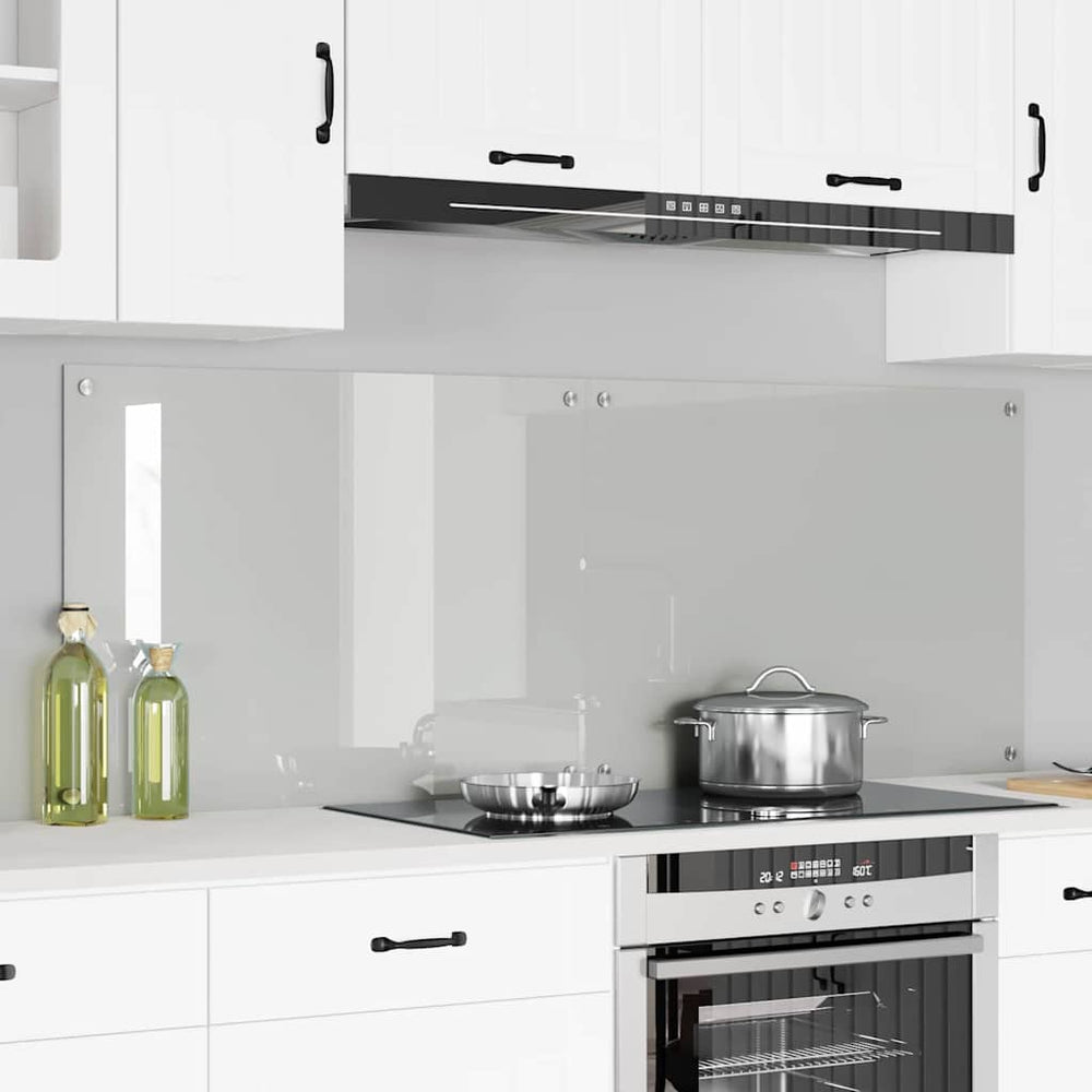 Vidaxl keuken achterwand 2 pcs doorzichtig 80 x 60 cm gehard glas