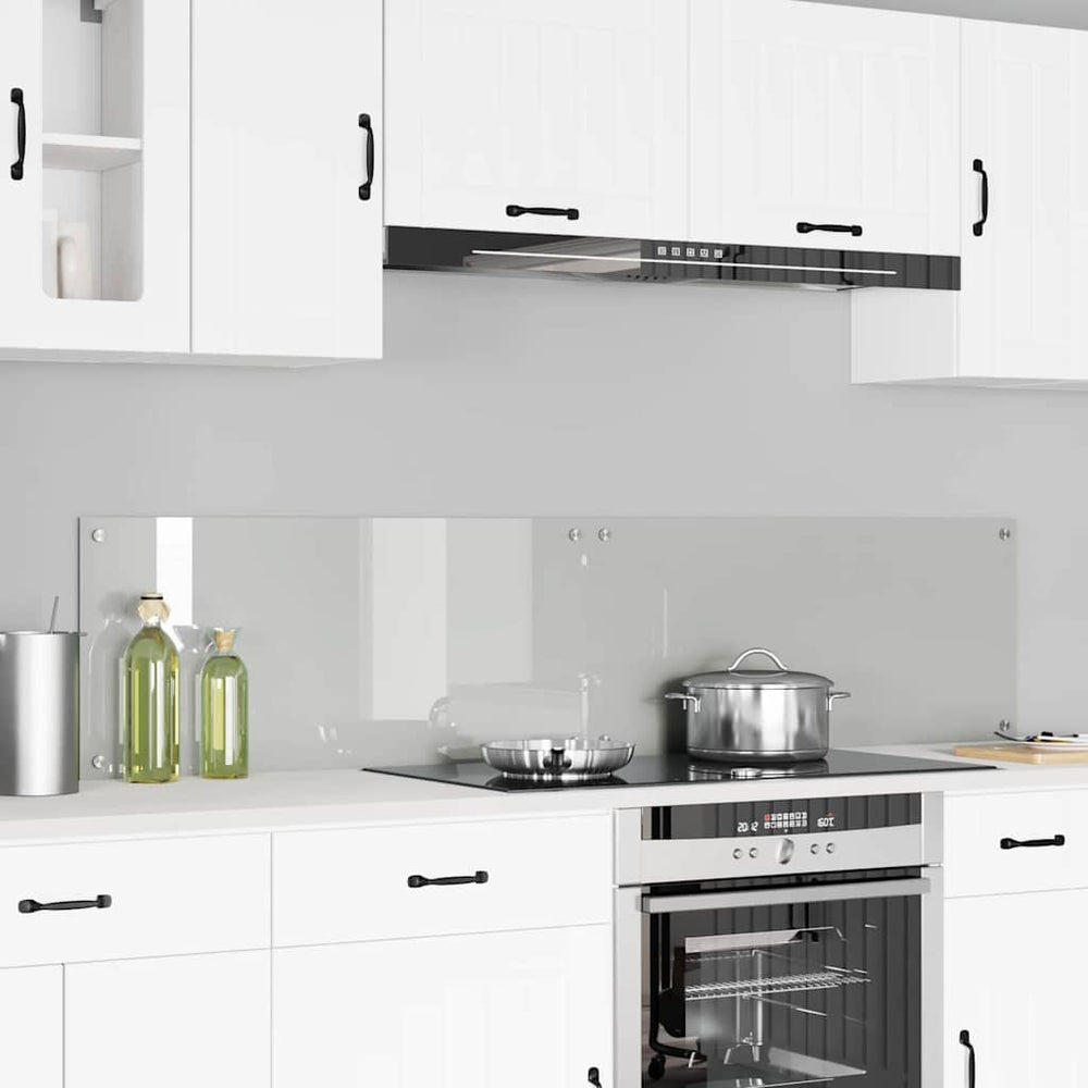 Vidaxl keuken achterwand 2 pcs doorzichtig 90 x 40 cm gehard glas