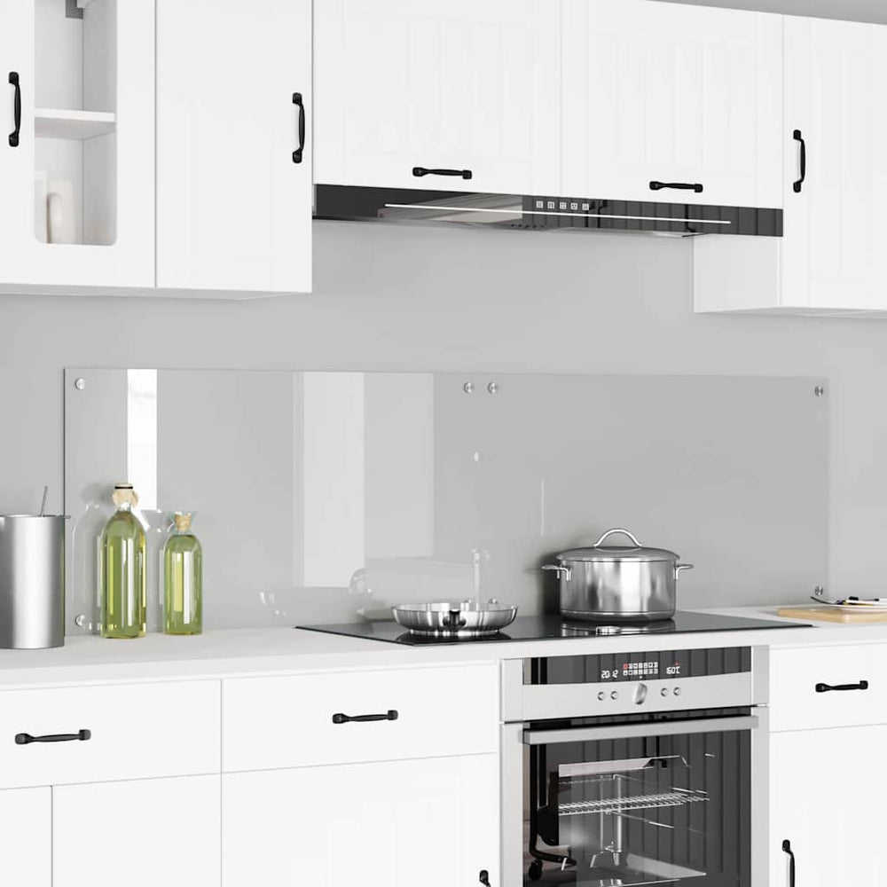 Vidaxl keuken achterwand 2 pcs doorzichtig 90 x 50 cm gehard glas