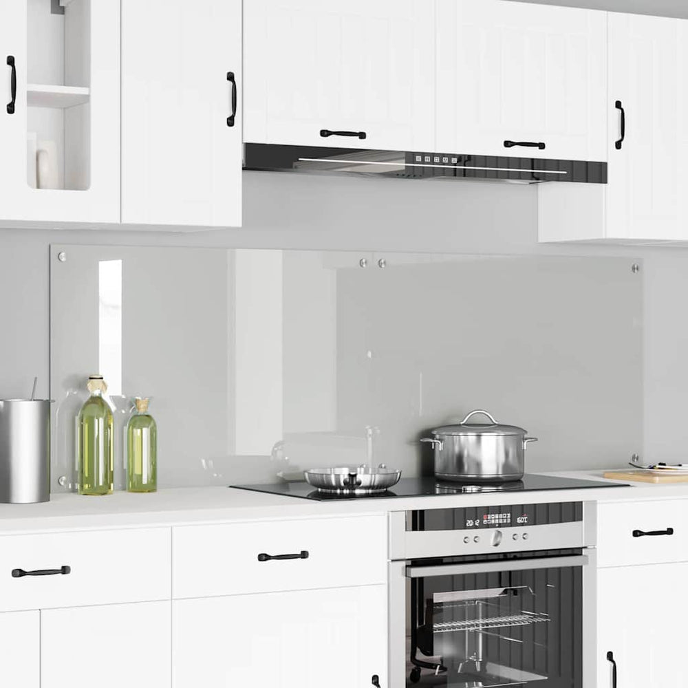 Vidaxl keuken achterwand 2 pcs doorzichtig 90 x 60 cm gehard glas