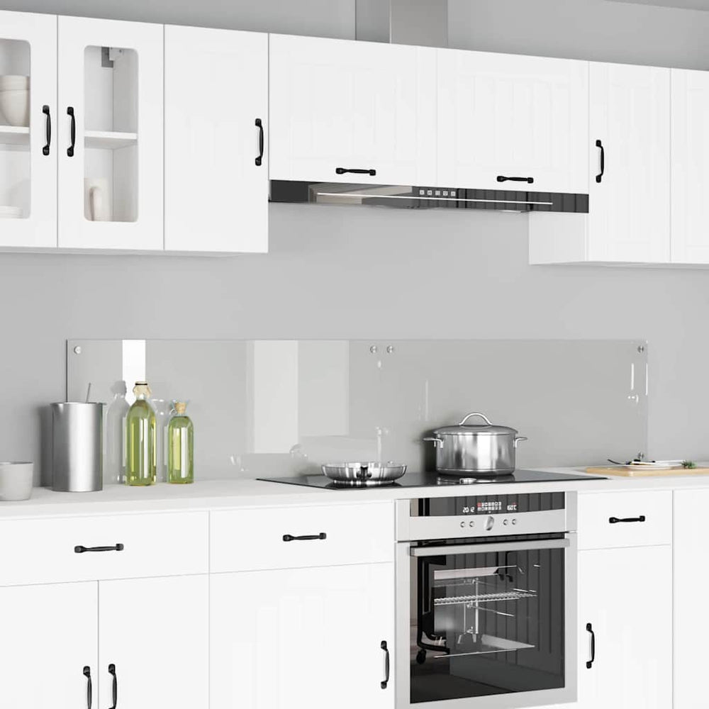 Vidaxl keuken achterwand 2 pcs doorzichtig 100 x 40 cm gehard glas