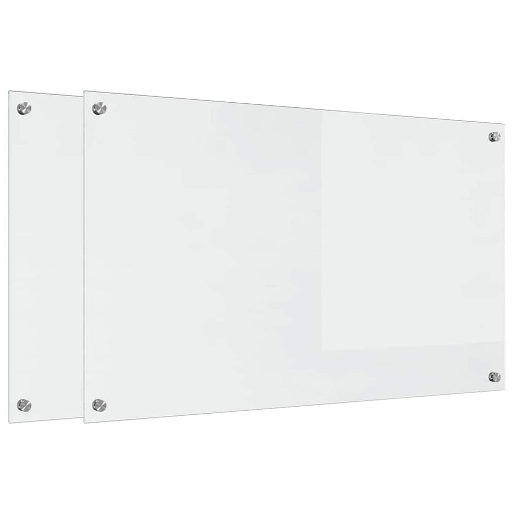 Vidaxl keuken achterwand 2 pcs doorzichtig 100 x 60 cm gehard glas
