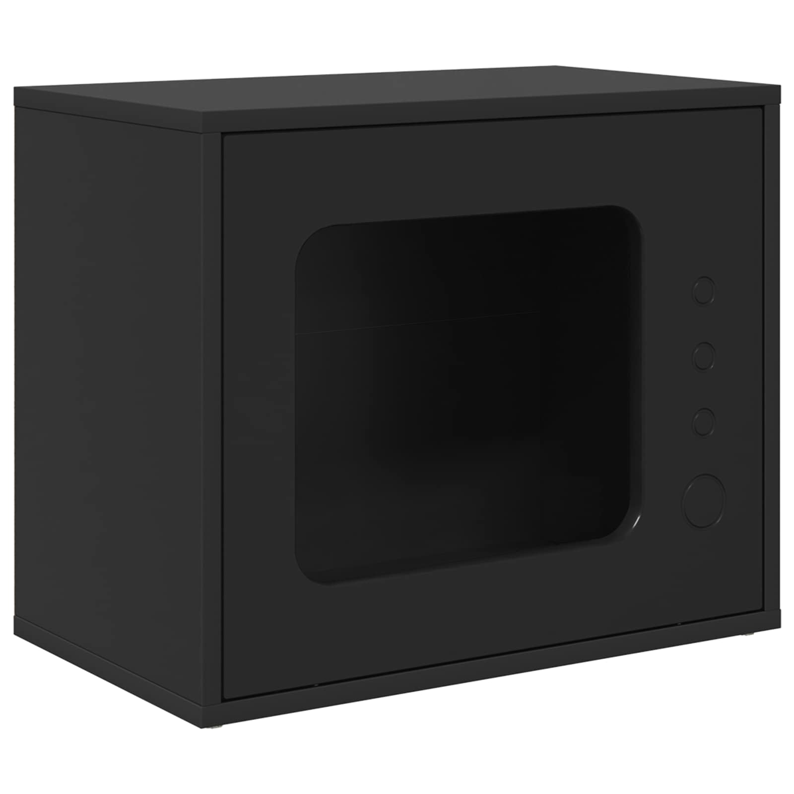 Vidaxl kattenhuis zwart 51 x 30 x 42,5 cm bewerkt hout