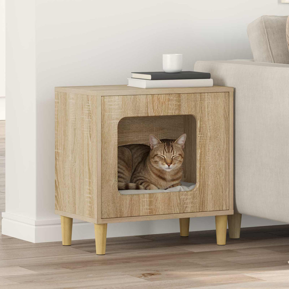 Vidaxl kattenhuis sonoma 51 x 30 x 52 cm bewerkt hout