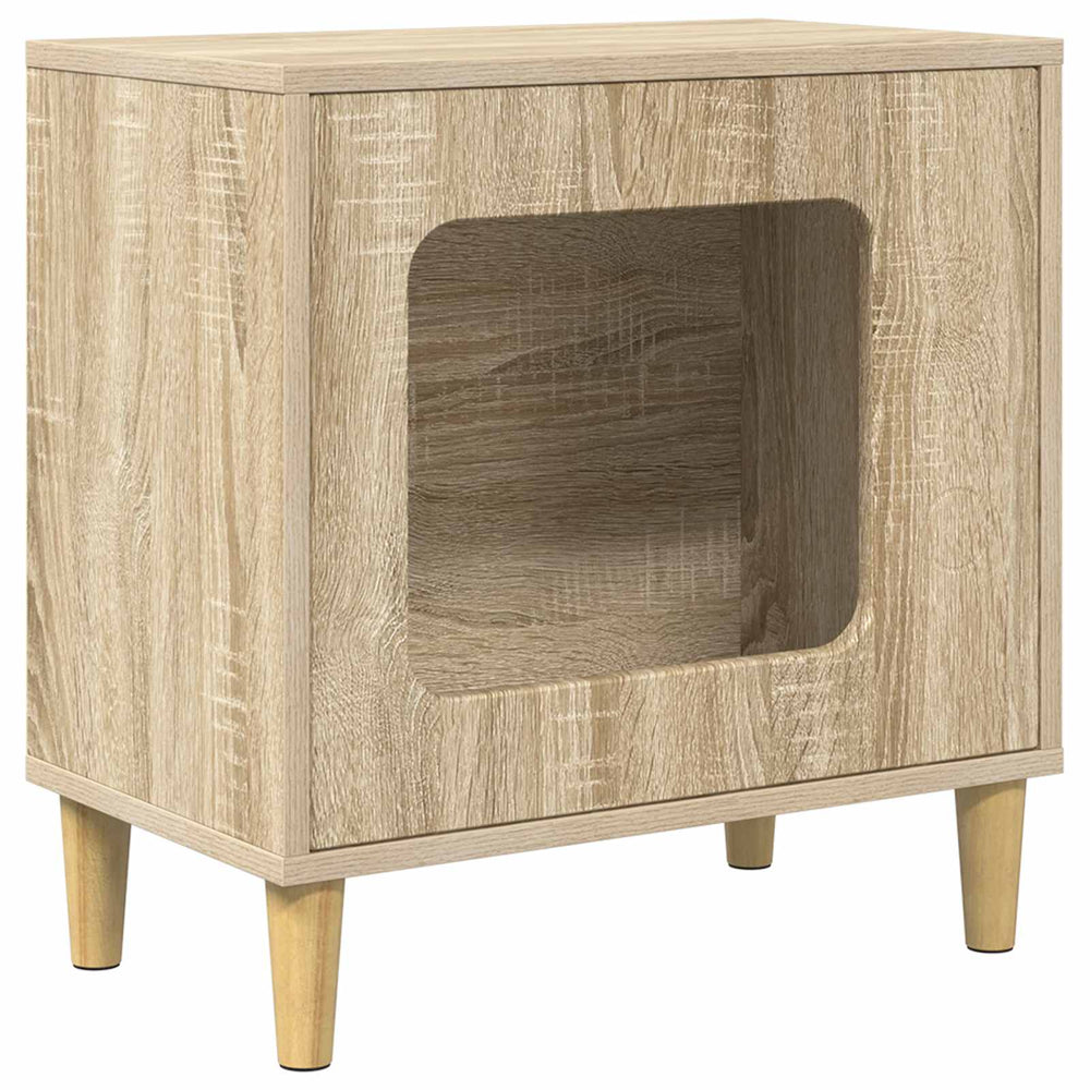 Vidaxl kattenhuis sonoma 51 x 30 x 52 cm bewerkt hout