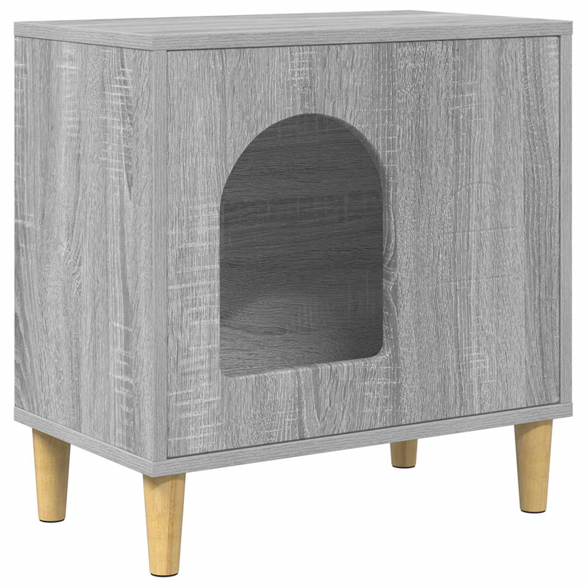 Vidaxl kattenhuis grijs sonoma 51 x 30 x 52 cm bewerkt hout