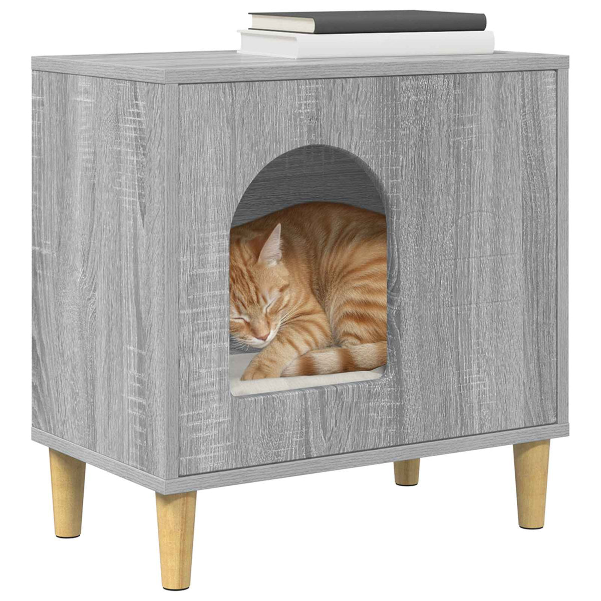 Vidaxl kattenhuis grijs sonoma 51 x 30 x 52 cm bewerkt hout