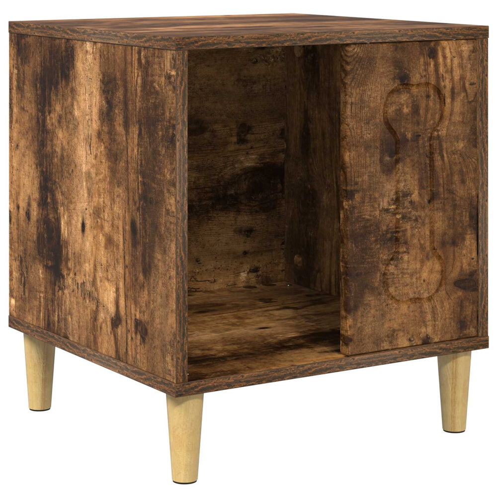 Vidaxl hondenhuis gerookt eiken 44 x 42 x 49 cm bewerkt hout