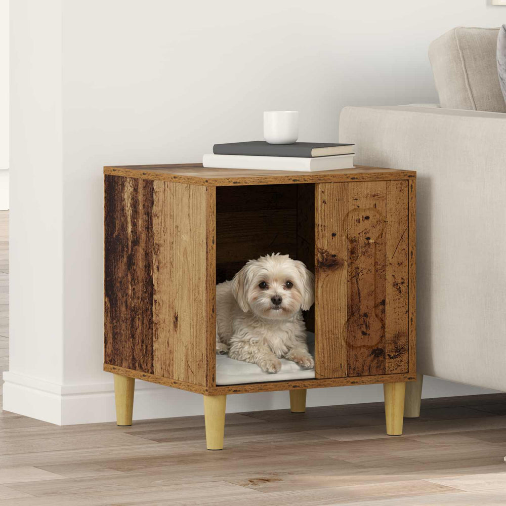 Vidaxl hondenhuis oudhout 44 x 42 x 49 cm bewerkt hout
