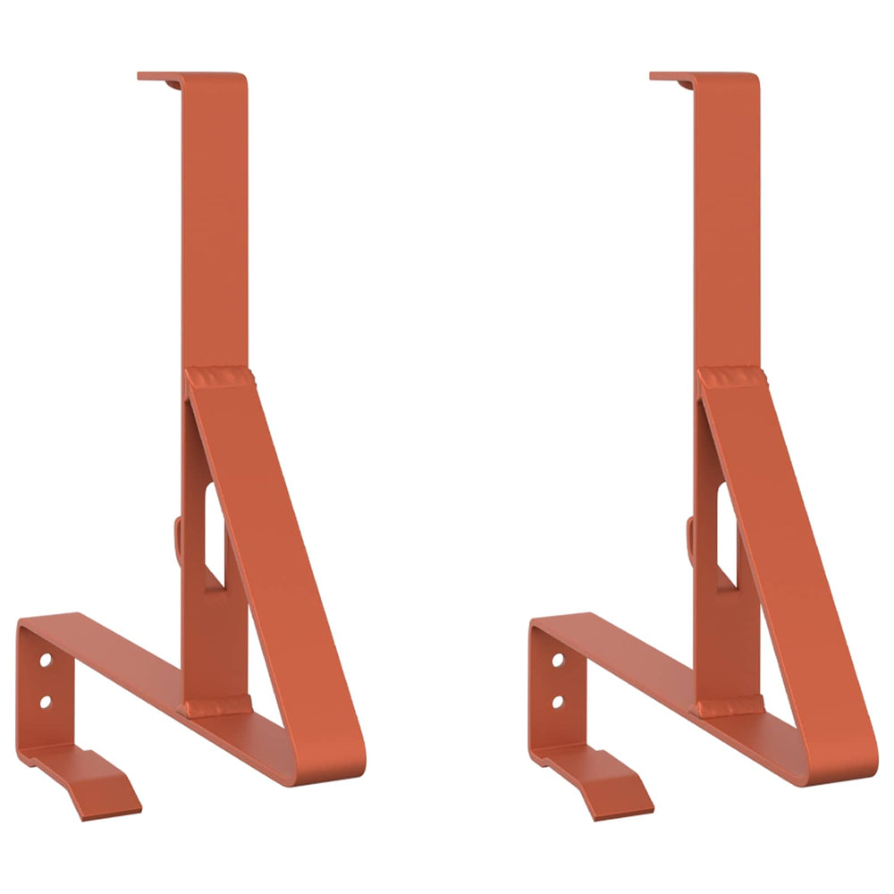 Vidaxl sneeuwbeveiligingsteun 2 pcs rood 29,5 x 3 x 34,5 cm staal