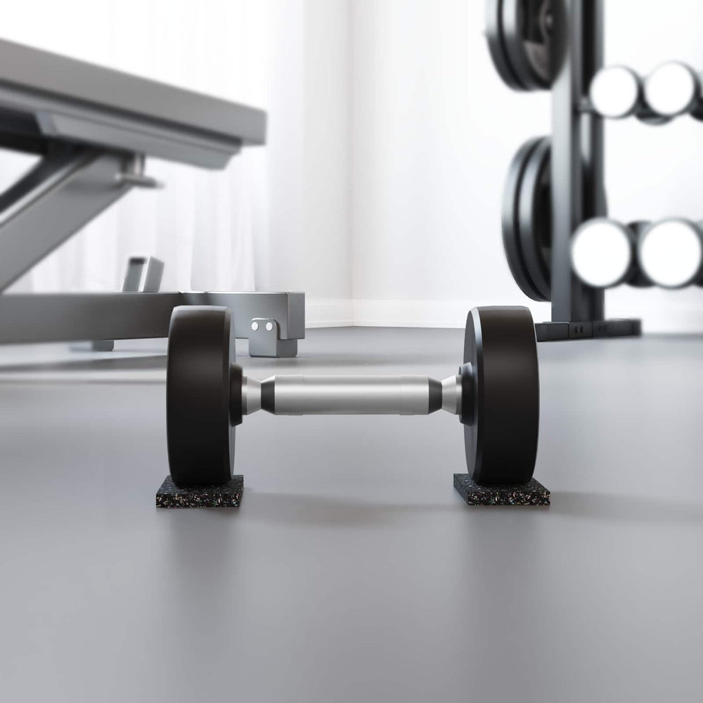 Vidaxl rubberen roller zwart rubber