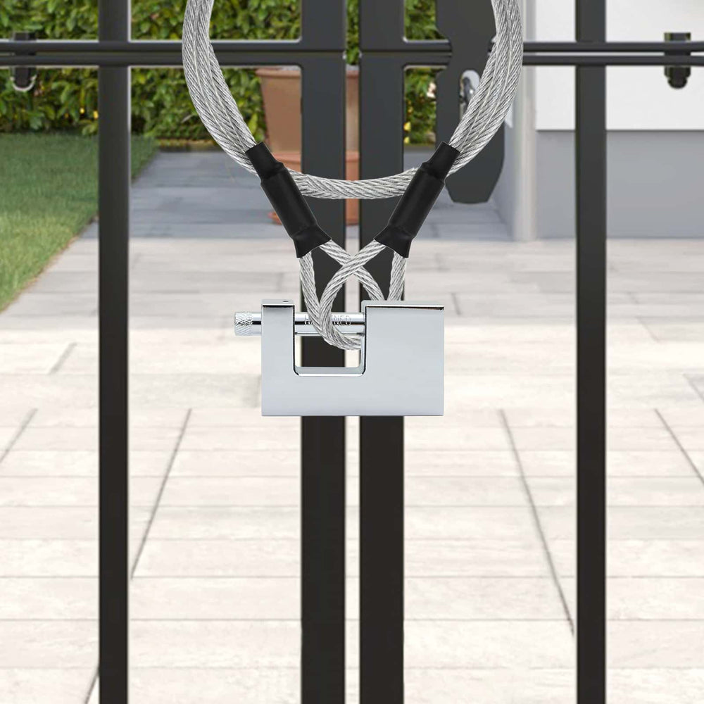 Vidaxl hangslot 2 pcs zilver 7,8 x 2 x 5 cm ijzer