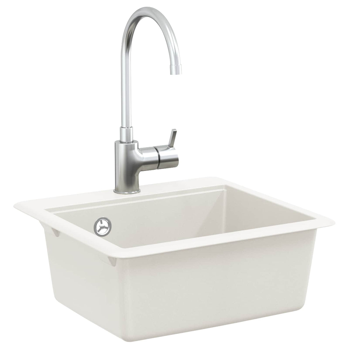 Vidaxl wasbak 80% kwarts en 20% hars 470 x 440 mm wit