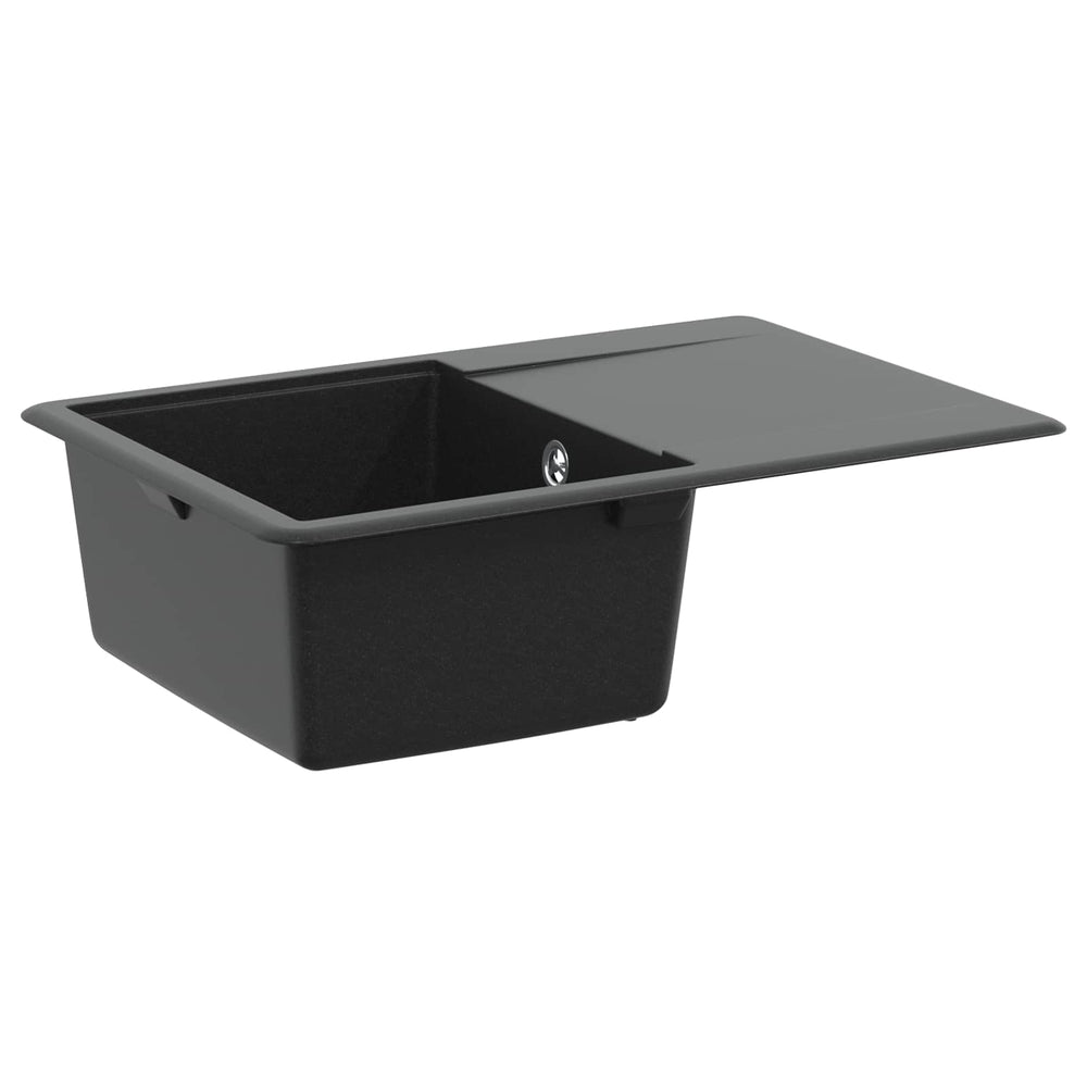 Vidaxl wasbak zwart 670 x 460 mm graniet