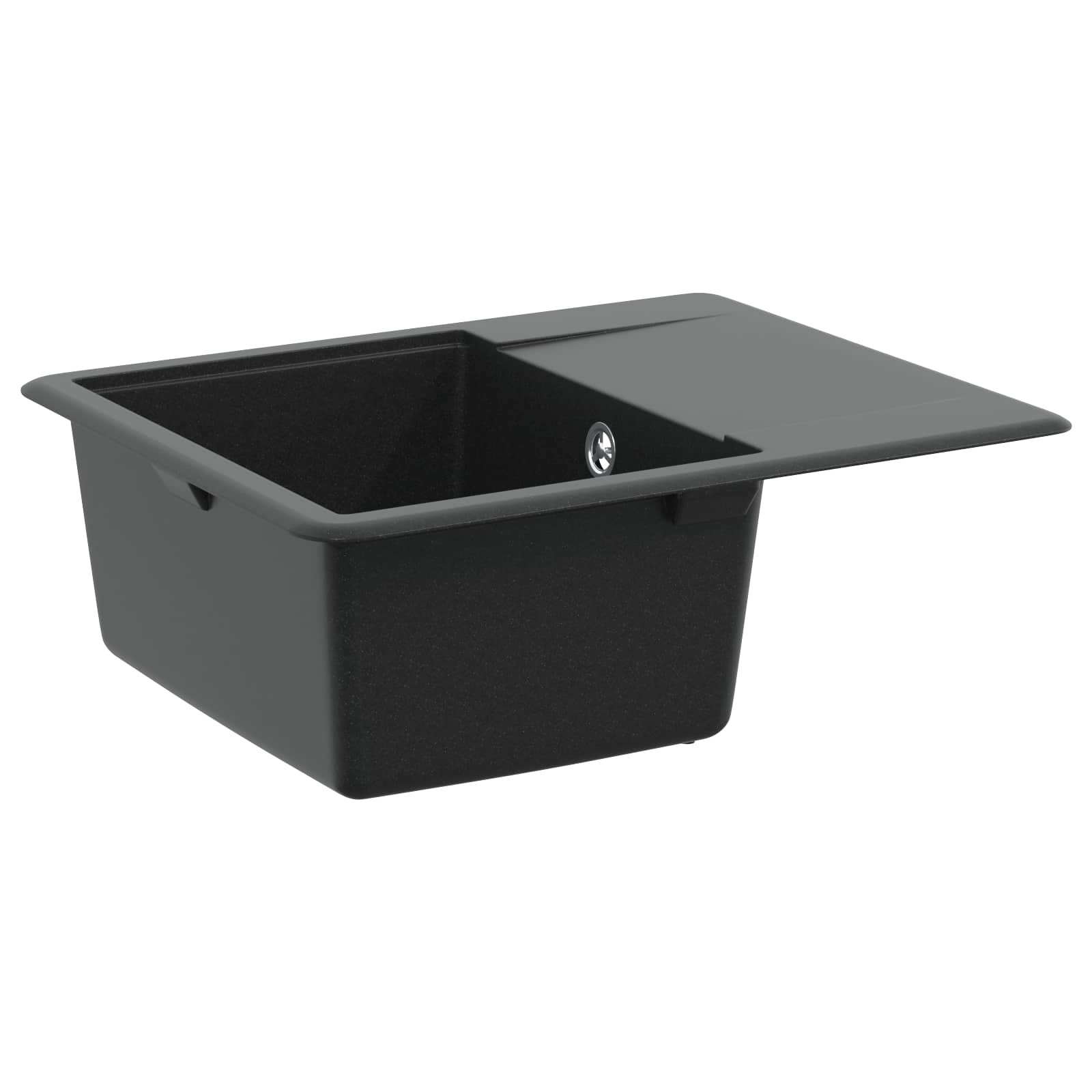 Vidaxl wasbak 80% kwarts en 20% hars 560 x 460 mm zwart
