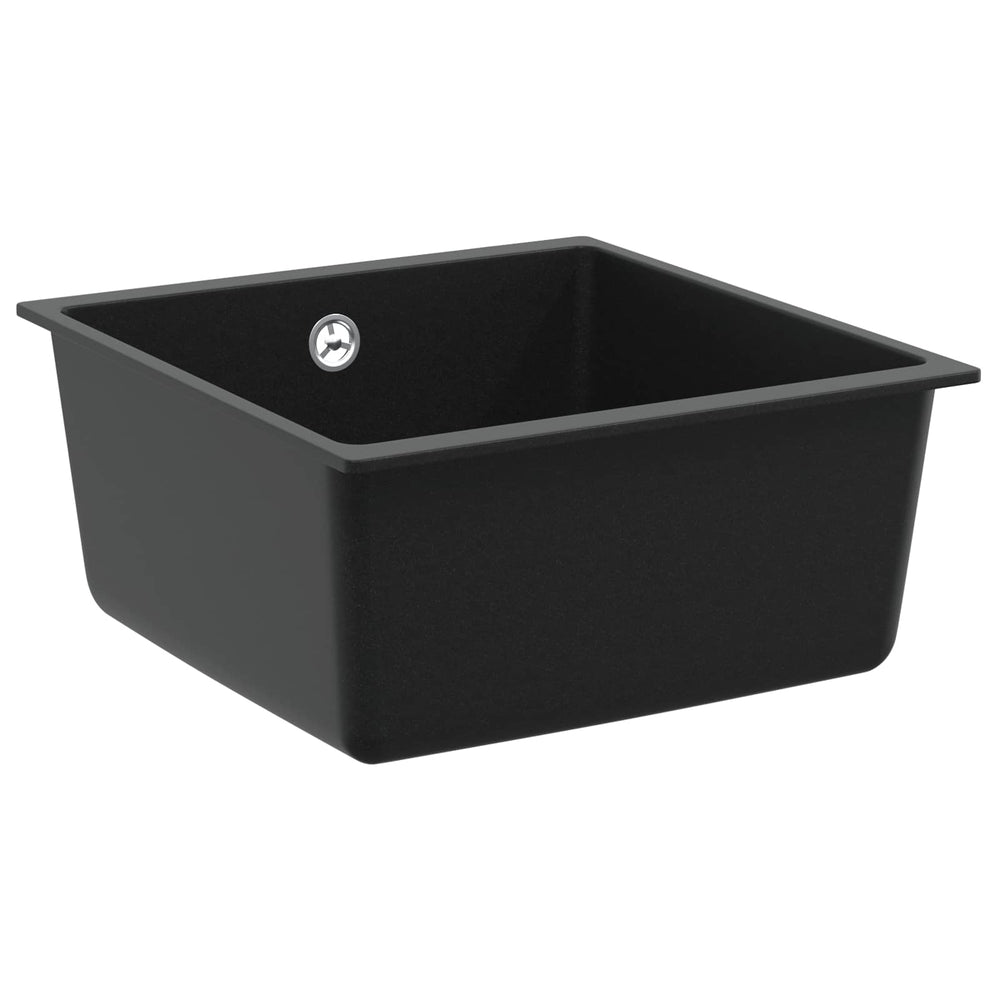 Vidaxl wasbak zwart 430 x 460 mm 80% kwarts en 20% hars