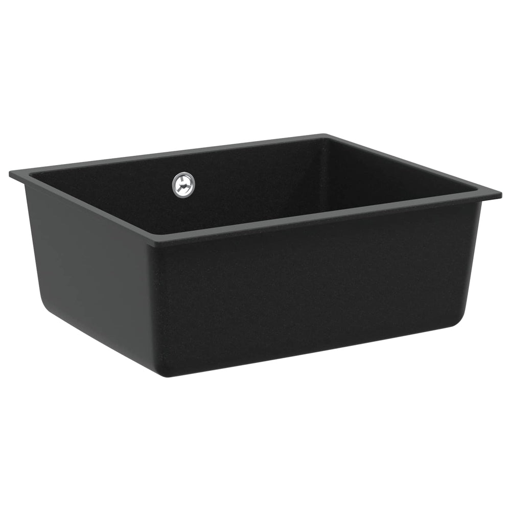 Vidaxl wasbak zwart 530 x 460 mm 80% kwarts en 20% hars
