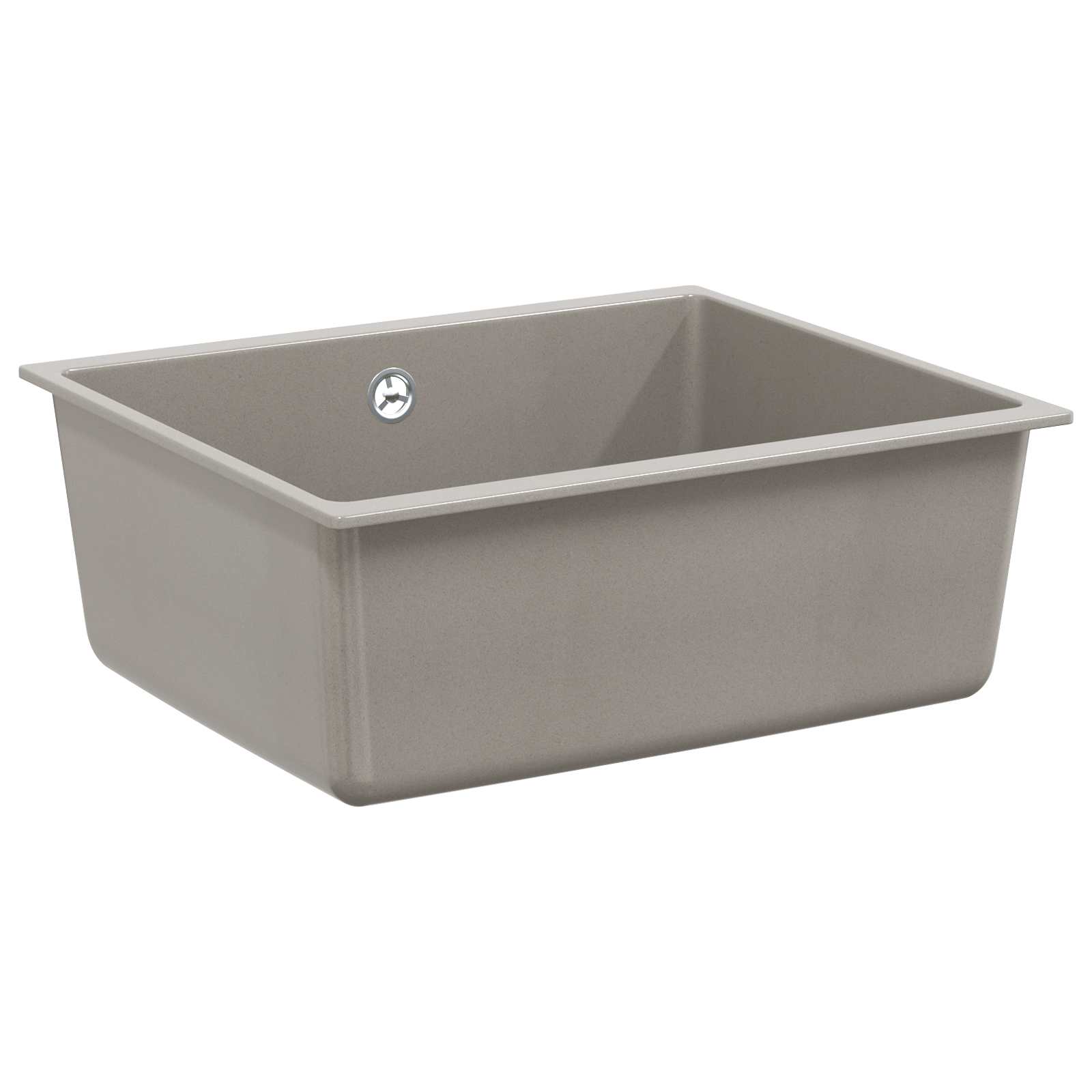 Vidaxl wasbak 80% kwarts en 20% hars 530 x 460 mm grijs