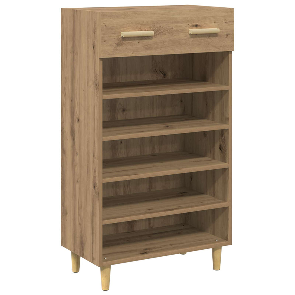 Vidaxl schoenenkast ambachtelijk eiken 60 x 35 x 105 cm bewerkt hout