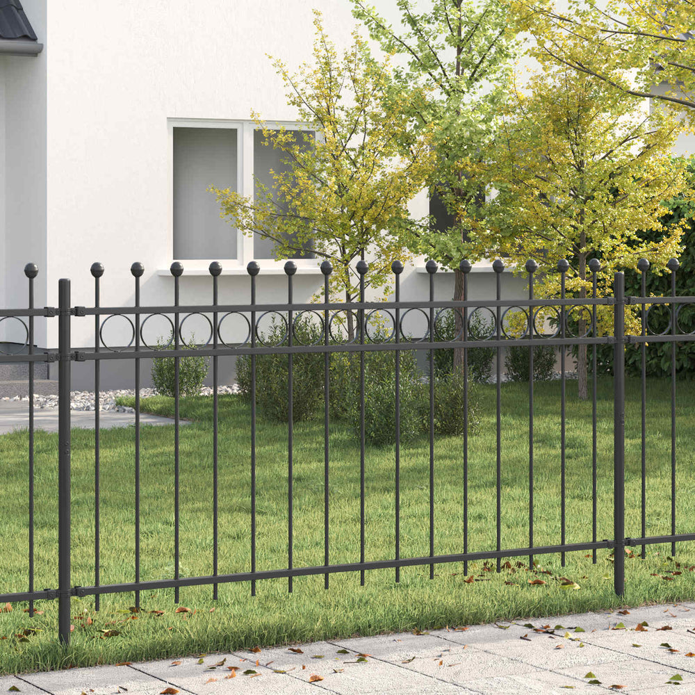 Vidaxl ringhek zwart 200 x 150 cm gepoedercoat staal