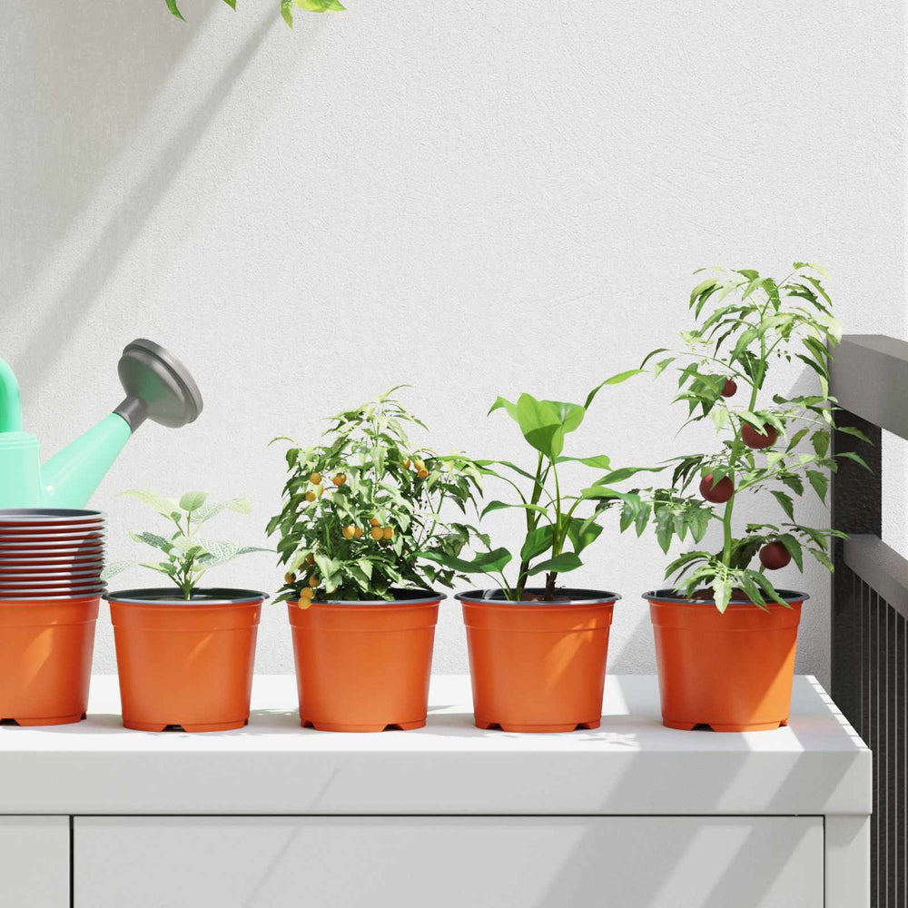 Vidaxl bloempot 100 pcs terracotta ø 15 x 12.5 cm kunststof