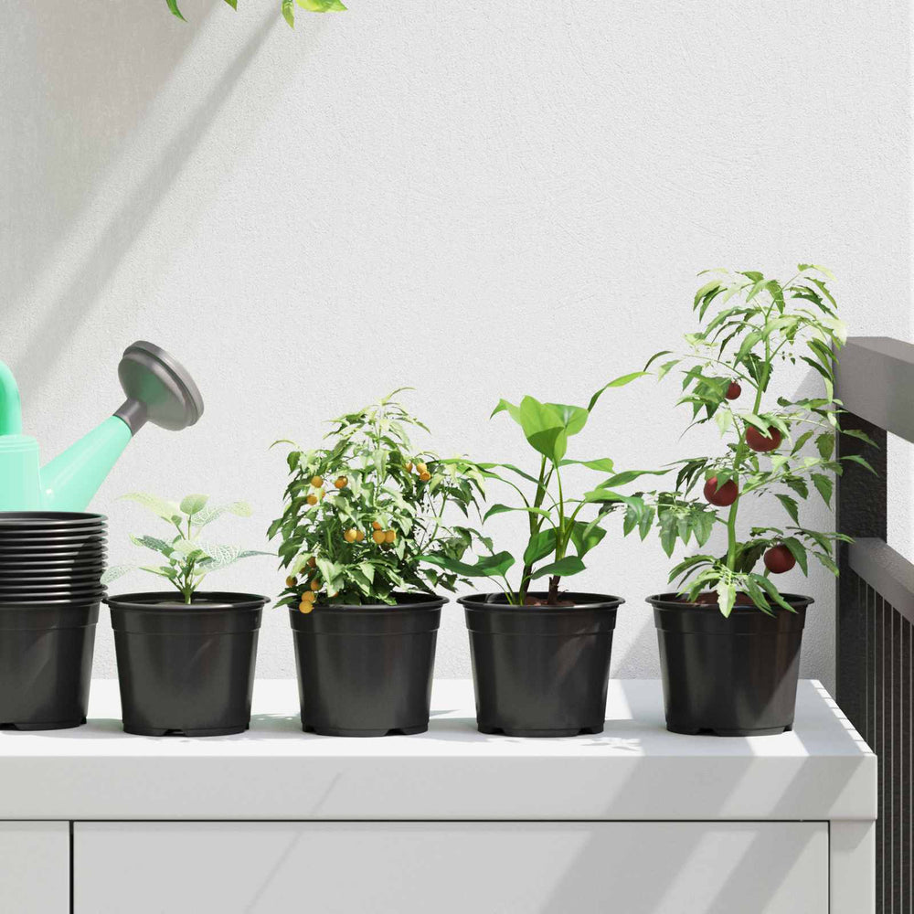 Vidaxl bloempot 200 pcs zwart ø 15 x 12.5 cm kunststof