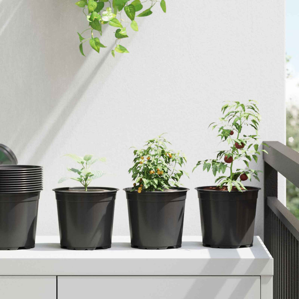 Vidaxl bloempot 50 pcs zwart ø 15 x 13 cm kunststof