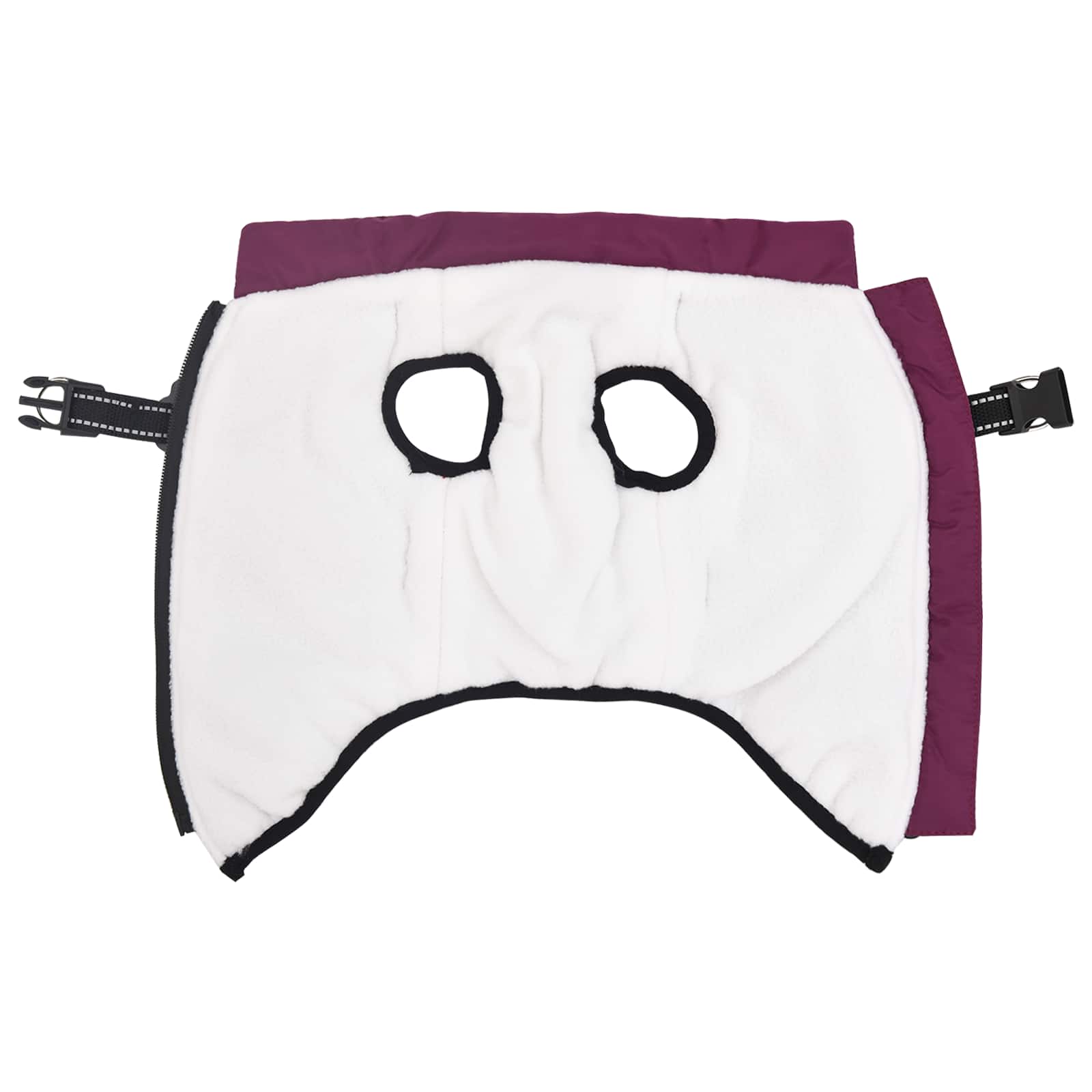Vidaxl hondenjas met harnas paars 2xl fleece en polyester