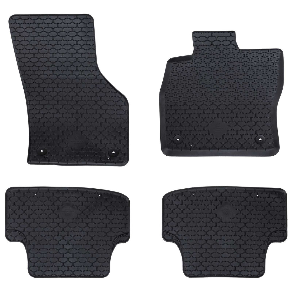 Vidaxl autobodemmat 4 pcs zwart geschikt voor audi a3 2012-2020 rubber