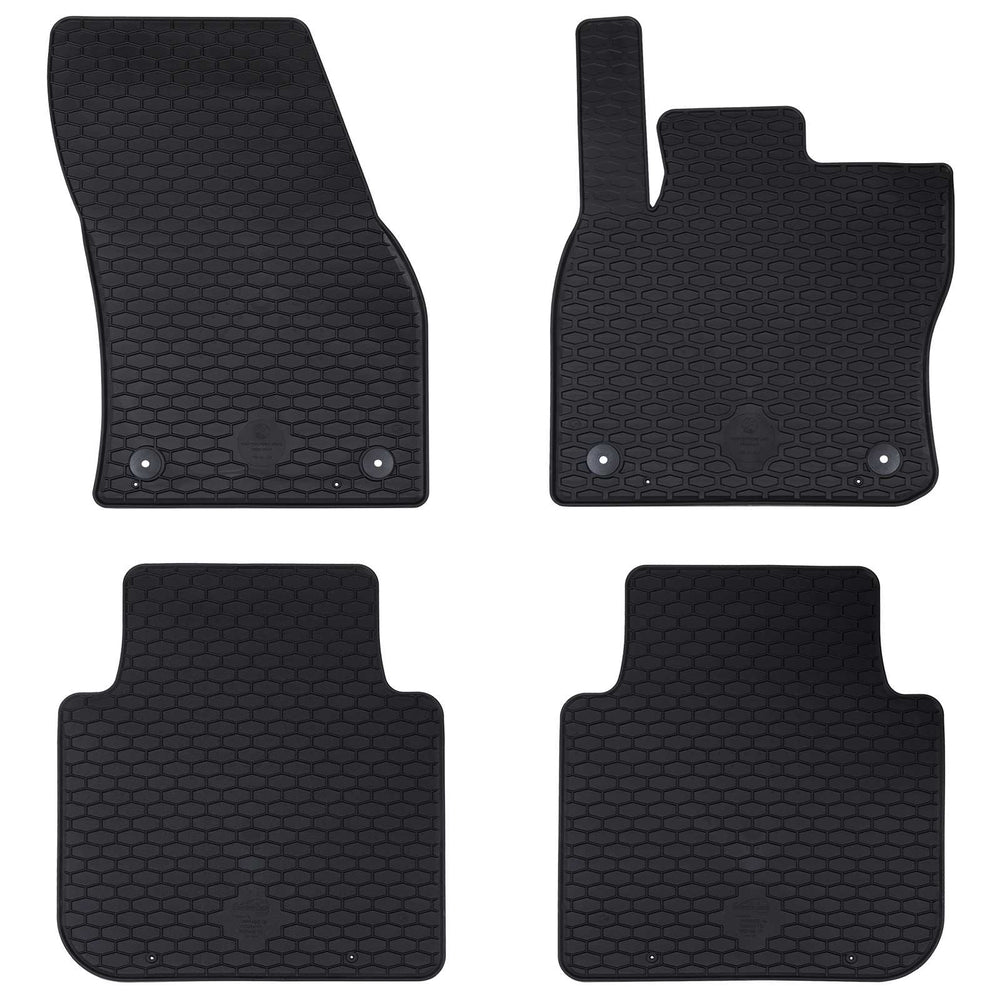 Vidaxl autobodemmat 4 pcs zwart tpe