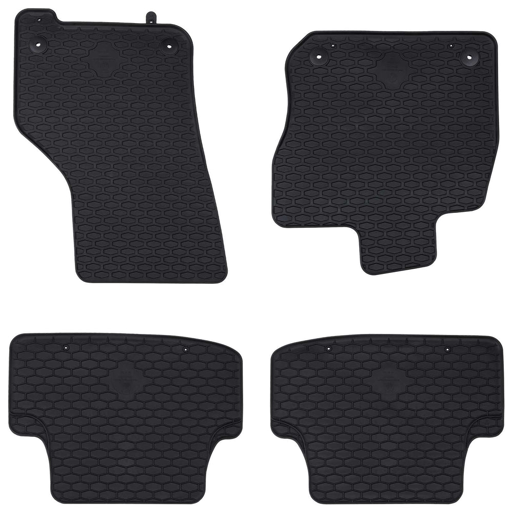 Vidaxl autobodemmat 4 pcs zwart vw golf viii mhev rubber