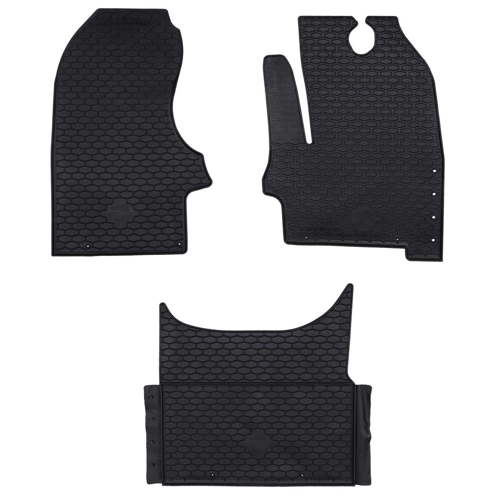 Vidaxl autobodemmat 3 pcs zwart iveco daily rubber