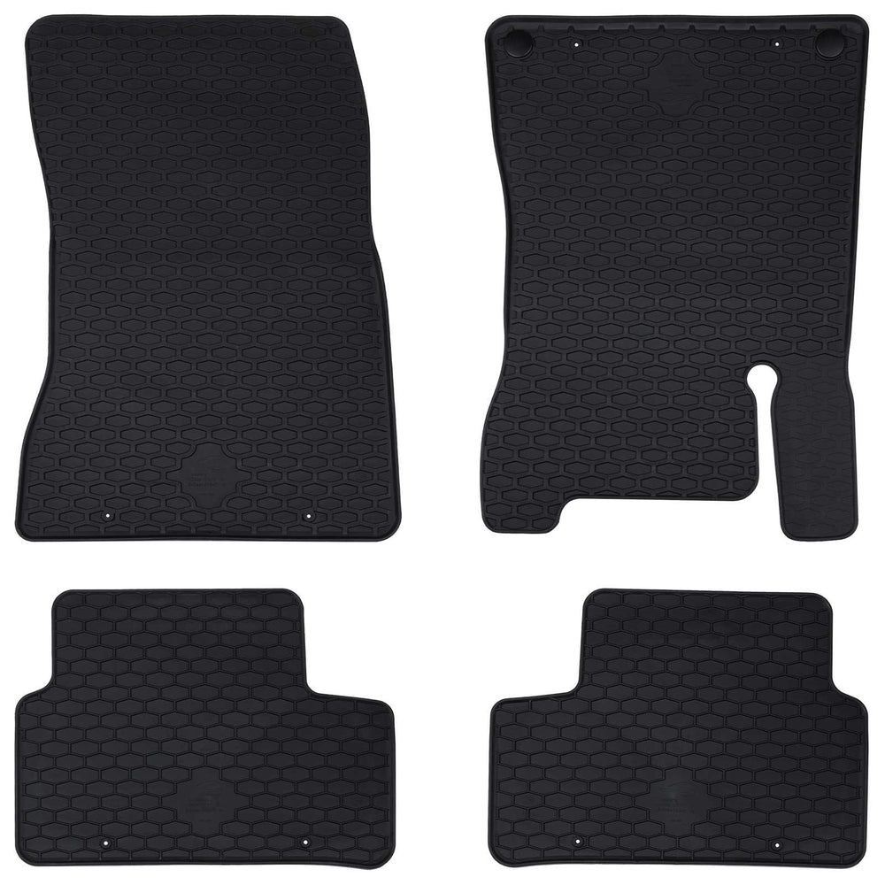 Vidaxl autobodemmat 4 pcs zwart rubber