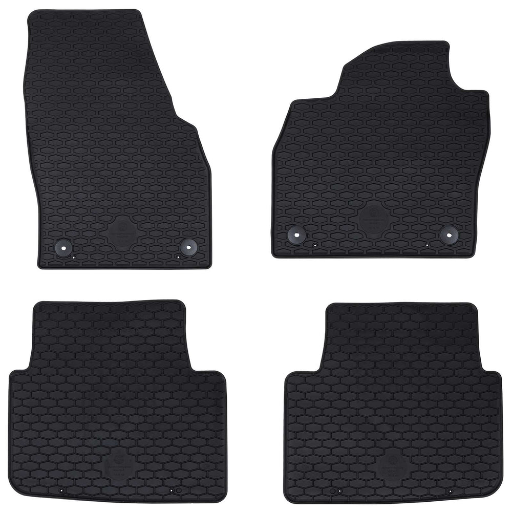 Vidaxl autobodemmat 4 pcs zwart kamiq , scala rubber