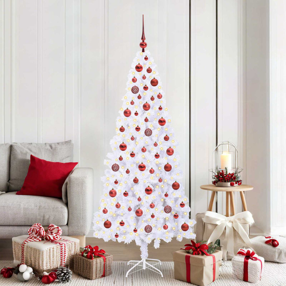 Vidaxl kunstkerstboom met 300 led wit 180 cm pvc en staal