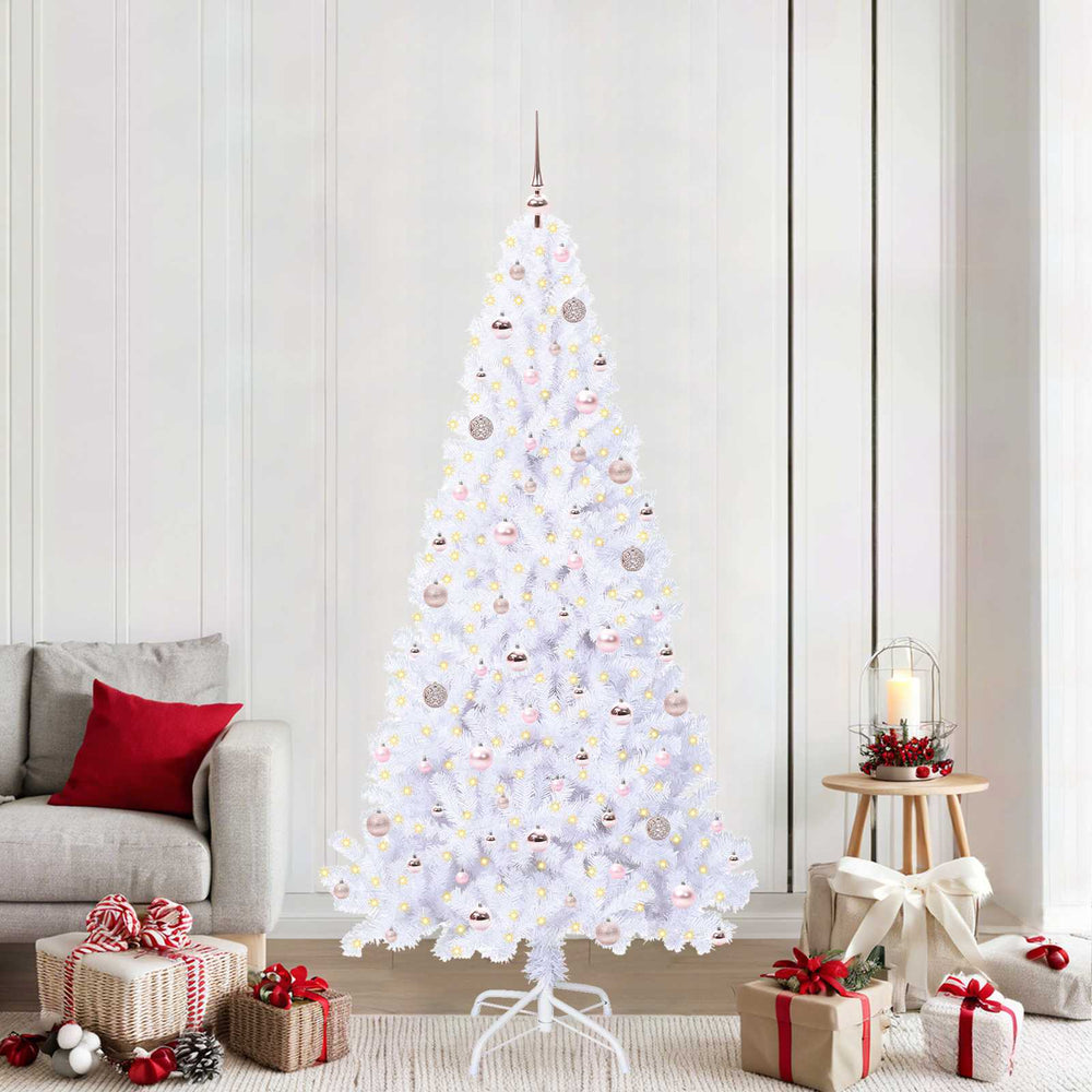 Vidaxl kunstkerstboom met 300 led wit 210 cm pvc en staal