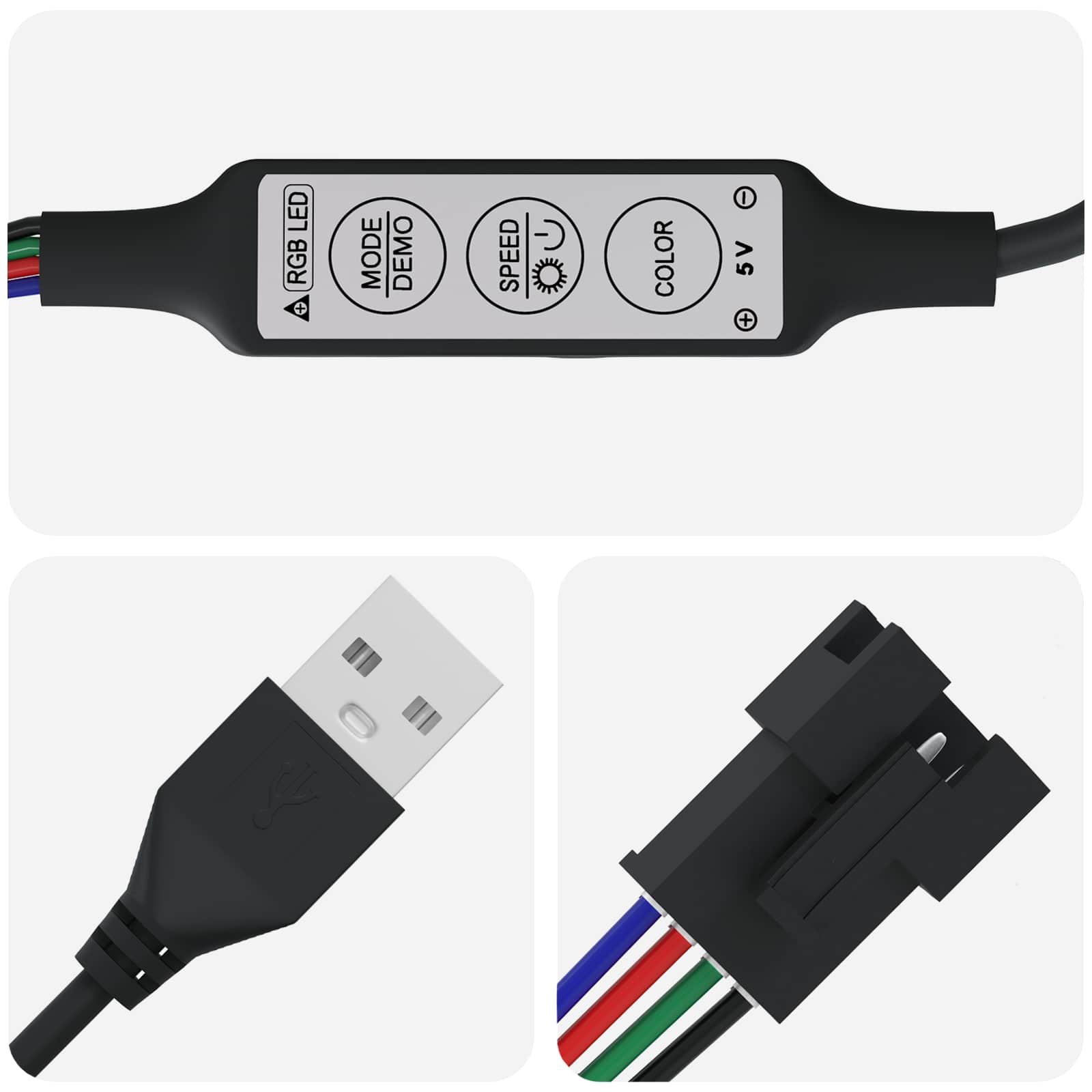 Vidaxl led-strip 2 pcs zwart en transparant 2500 mm koper en kunststof