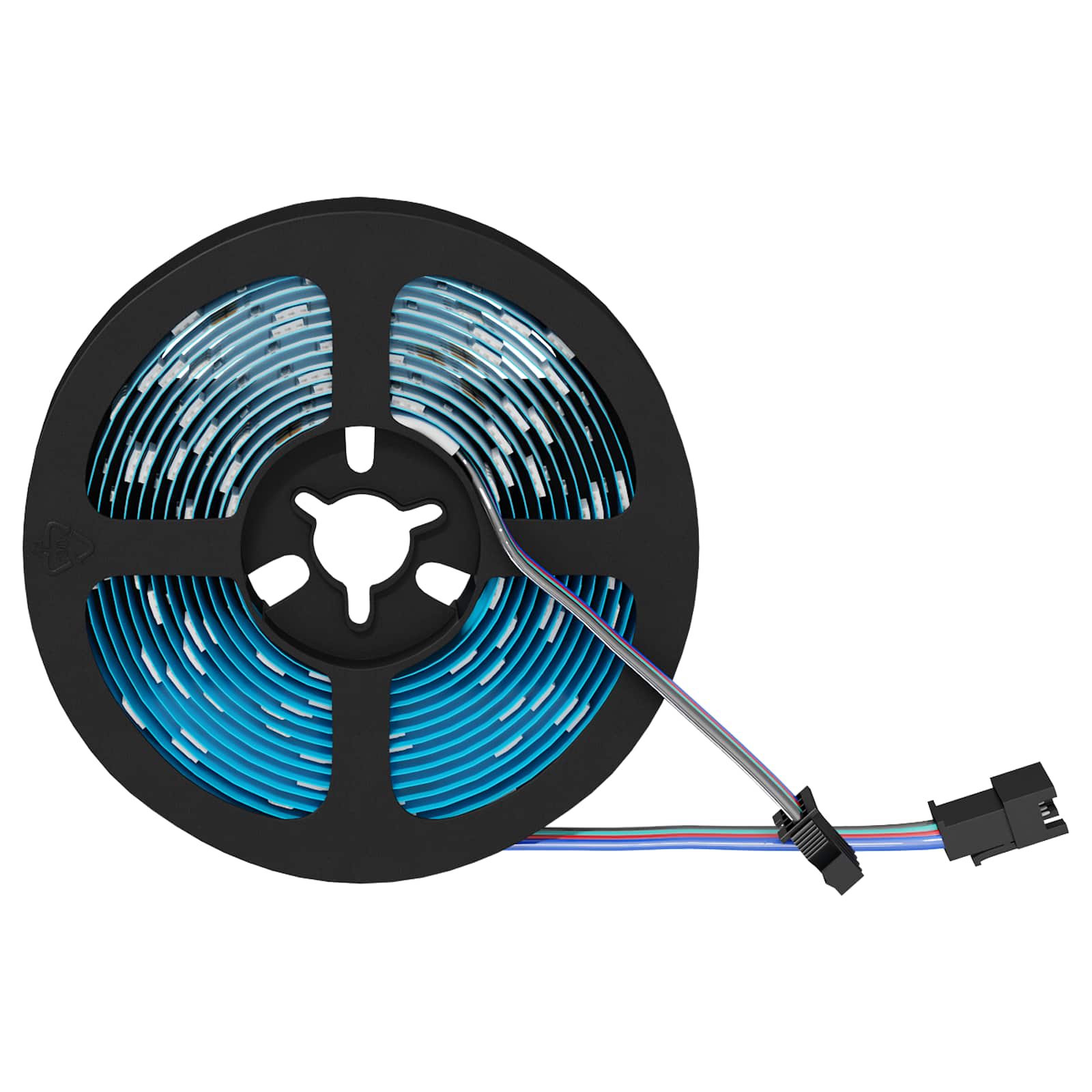 Vidaxl led-strip 2 st zwart en transparant koper en kunststof