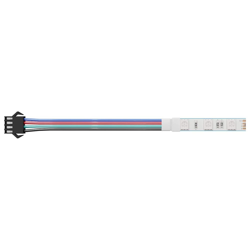 Vidaxl led-strip 2 pcs zwart en wit 1745 mm koper en kunststof