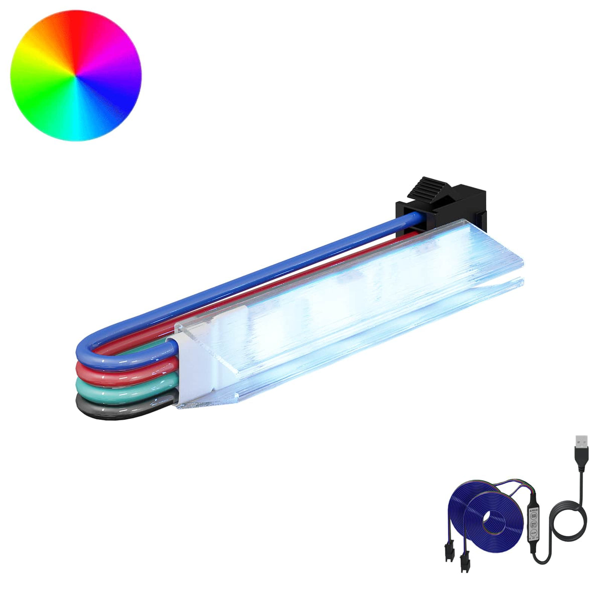 Vidaxl led-strip 2 st zwart en multikleur koper en kunststof