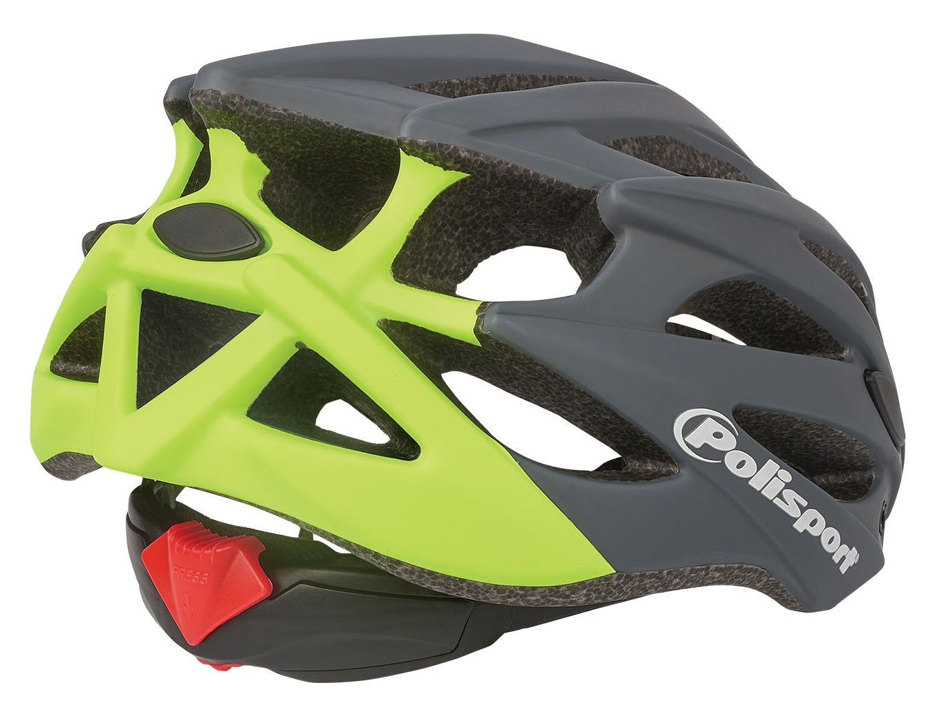 Casque de vélo Polisport Twig L 58-61 cm - gris foncé jaune fluo