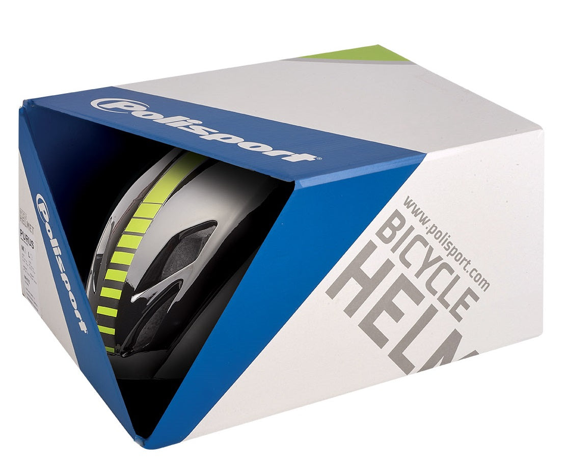 Casque de vélo Polisport Aero-R Medium 55-58 cm - blanc mat noir jaune fluo
