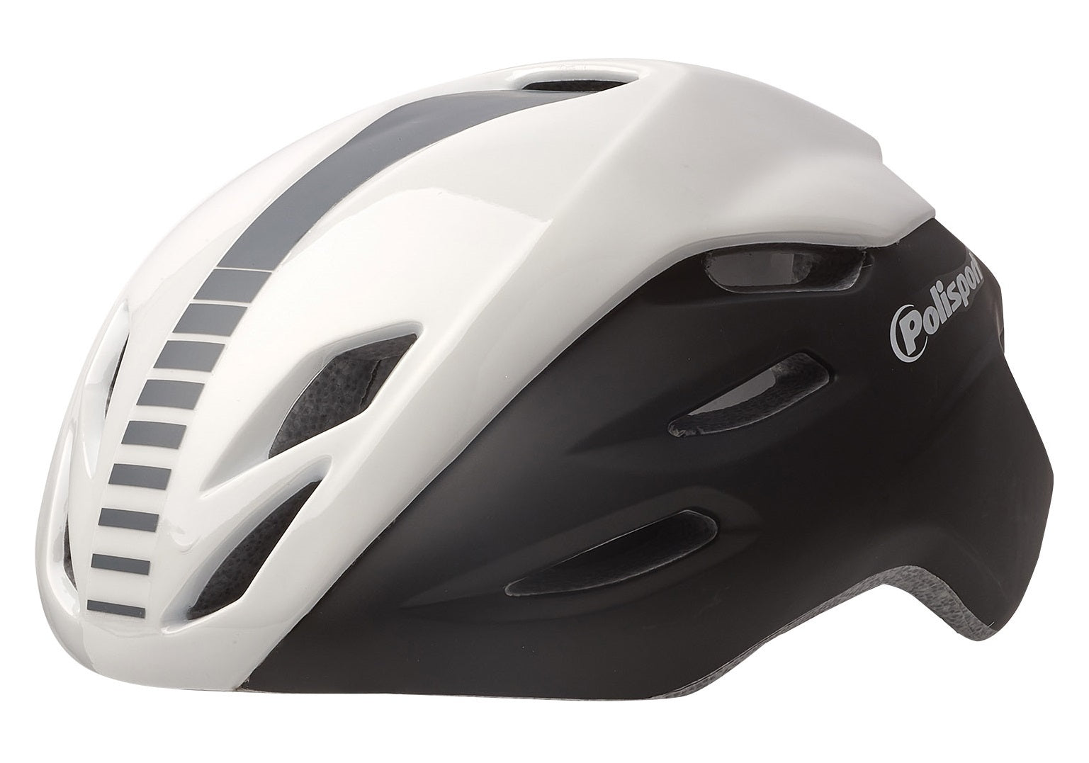 Casque de vélo Polisport Aero-R Large 58-61 cm - noir mat blanc gris brillant