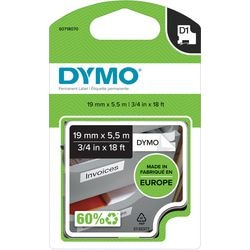 Dymo tapes rhino 19x5,5mm wit permanent