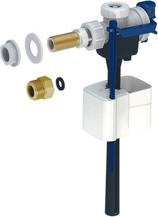 Geberit type 333 vlotterkraan type 333 - met zijaansluiting 3 8 en 1 2 nippel is van - messing (chroom)