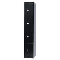 Locker 4 compartimenten bisley clk184 30,5x45,7x180,2cm zwart