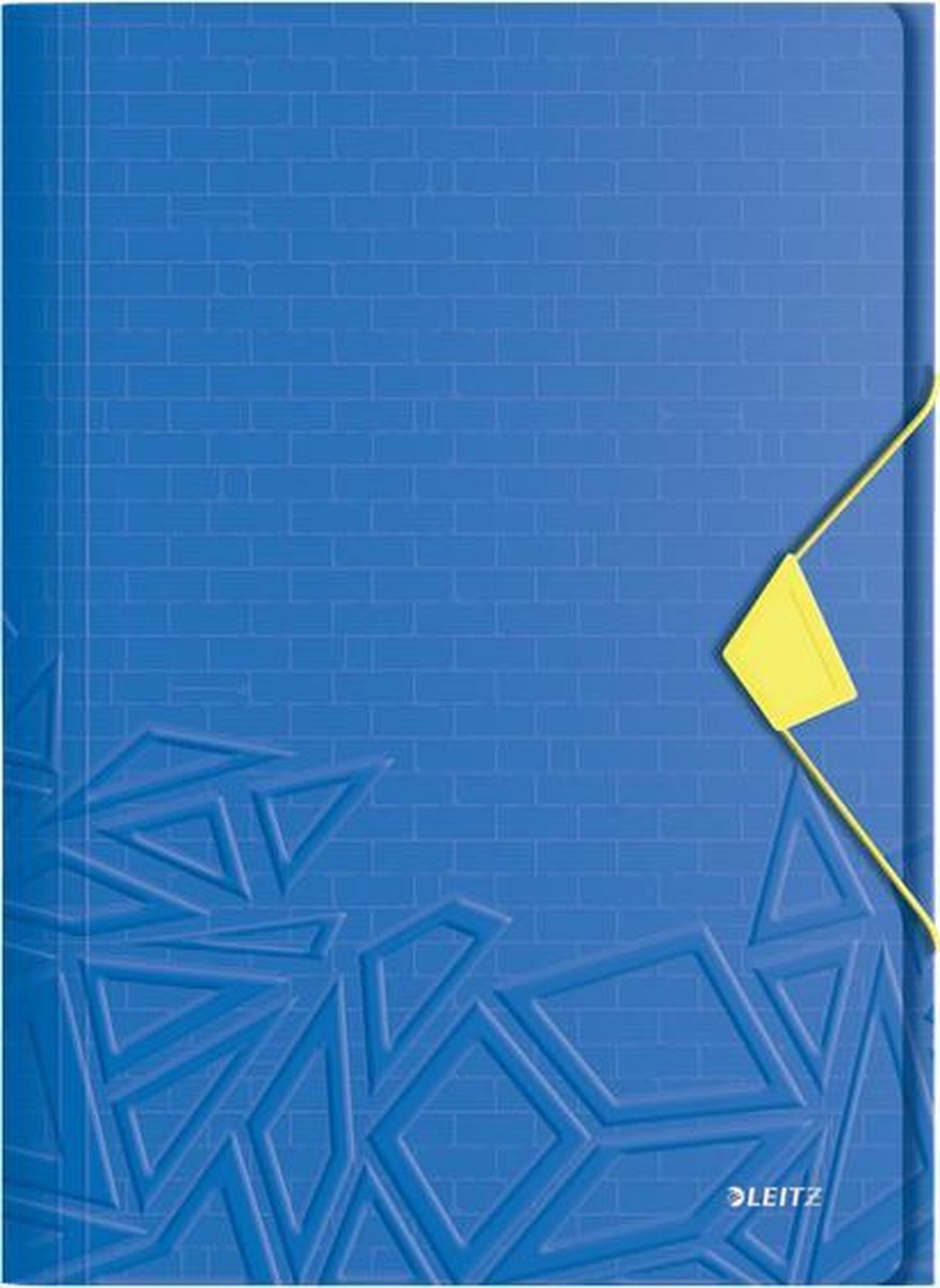 Leitz urban chic pp 3-klepsmap voor 150 vel - map voor a4 documenten - ideaal voor school of studie - blauw